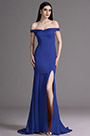 Royal Blue Off Shoulder High Slit Formal Dress Evening Gown