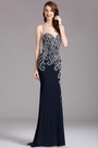 Carlyna Dunkelblau Illusion Süß Schatz Ausschnitt Paillette