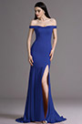 Royal Blue Off Shoulder High Slit Formal Dress Evening Gown
