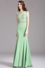 Carlyna Robe de Soirée Sirène Dentelle Vert Menthe