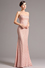 Blush Overlace Bridesmaid Dress with Sweetheart Neckline