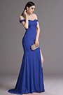 Royal Blue Off Shoulder High Slit Formal Dress Evening Gown
