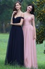 Pink Off Shoulder Bridesmaid Dress Formal Gown