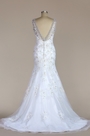 Robe de Mariée Sans Manche V Col
