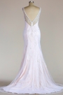 Sleeveless V Neck Mermaid Wedding Dress
