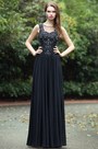 Black Sweetheart Evening Dress with Lace and Beads