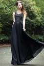 Black Sweetheart Evening Dress with Lace and Beads