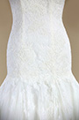 Ärmellos Spitze Meerjungfrau Linie Brautkleid
