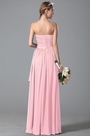 Strapless Pink Bridesmaid Dress With Asymmetric Hem