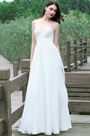 White Strapless Sweetheart Wedding Dress
