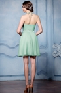 Grün Neckholder Cocktail Brautjungfernkleid