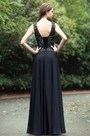 Black Sweetheart Evening Dress with Lace and Beads