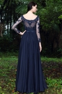 Navy Blue Lace Mother of the Bride Dress