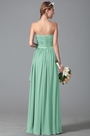 Strapless Green Bridesmaid Dress With Asymmetric Hem