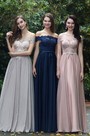 Blush Off Shoulder Lace Prom Dress