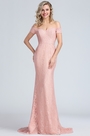 Elegant Off Shoulder Lace Evening Gown