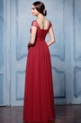 Cap Sleeves A-line Red Bridesmaid Dress