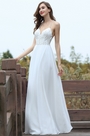White Embroidery Spaghetti Straps Bridal Gown