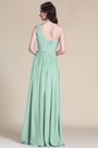 Robe Demoiselle d'Honneur Une Bretelle Vert Menthe