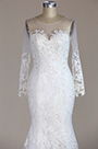 Lang Ärmel Spitze Meerjungfrau Linie Brautkleid
