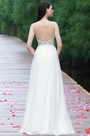 White Sleeveless Embroidered Wedding Dress