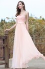 A-Linie Rosa Bodenlang Spitze Ball Abendkleid