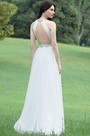 Charmming Halter White Beaded Bridal Gown