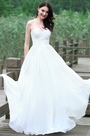 White Strapless Sweetheart Wedding Dress