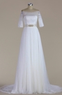 Robe de Mariée Manche Midi