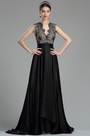 Beautiful Black Long Lace Evening Dressing Gown