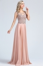 Elegant Beaded A-line Formal Evening Dress