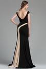 Elegant Black and Champagne Mermaid Occasion Dress