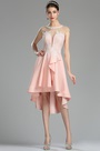 Платье коктейльное из розового кружева