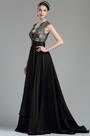 Beautiful Black Long Lace Evening Dressing Gown