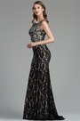 Classy Long Black Lace Prom Evening Gown