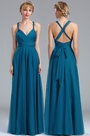 Blue Strapped Convertible Bridesmaid Dress