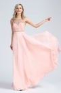 Robe de Soirée Formel Bal Perles Rose