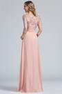 Blush A-line Overlace Prom Evening Dress