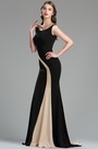 Elegant Black and Champagne Mermaid Occasion Dress