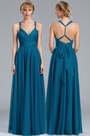 Blue Strapped Convertible Bridesmaid Dress