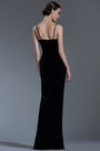 Noire Robe de Soirée Sexy avec Bretelles Fines