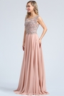Elegant Beaded A-line Formal Evening Dress