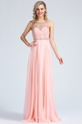 Robe de Soirée Formel Bal Perles Rose