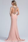 Elegant Blush Beaded Mermaid Formal Dress
