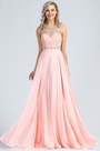 Robe de Soirée Formel Bal Perles Rose