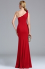 Ein-Schulter Rot Meerjungfrau Linie Abendkleid