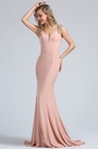 Elegant Blush Beaded Mermaid Formal Dress