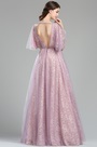 Pinkish Purple Lace Quinceanera Prom Gown Women Dress