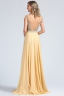 Sleeveless Beige Beaded Formal Evening Gown