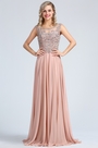 Elegant Beaded A-line Formal Evening Dress